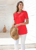 Unifarbene Shirt-Tunika 