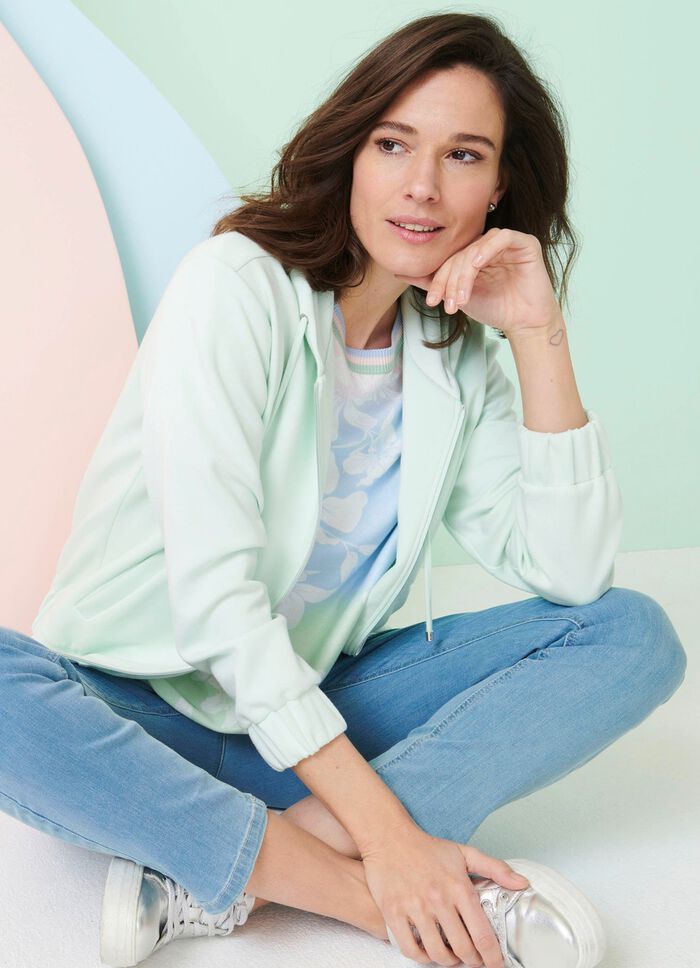 Sweatjacke mit Kapuze 