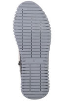 Gemini Schn&uuml;r-Bootie aus weichem Rind-Nappaleder KIESEL