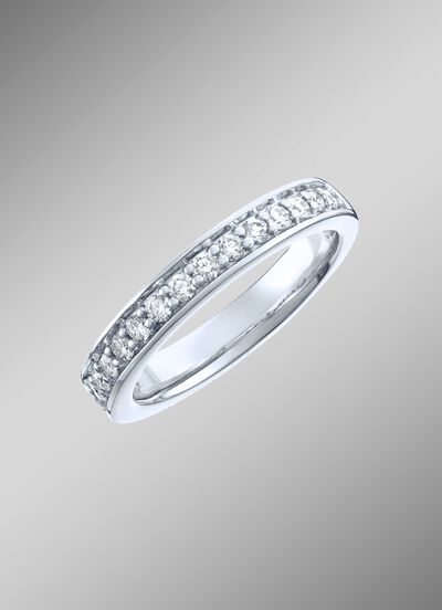 Platin Memoire-Ring mit lupenreinen Brillanten 