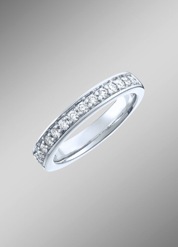Platin Memoire-Ring mit lupenreinen Brillanten 
