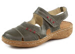 ELENA EDEN Slipper aus Nappaleder mit Knitter-Struktur KHAKI