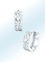 Klappcreolen, diamantiert und satiniert 