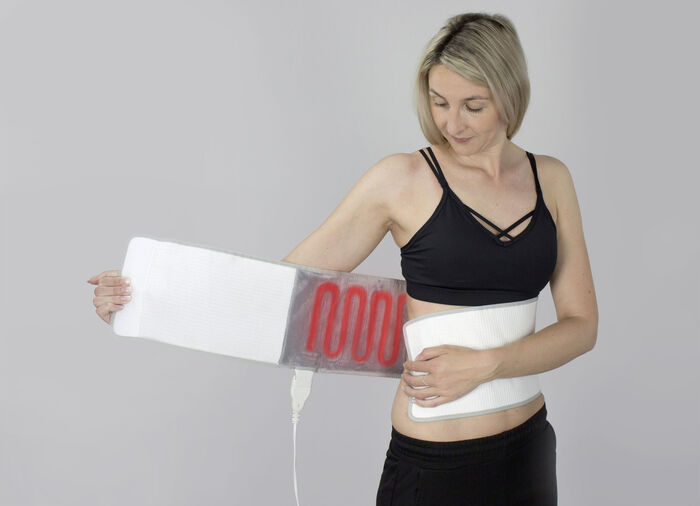 R&uuml;ckenst&uuml;tzg&uuml;rtel mit integriertem Heizkissen 