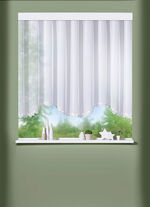 Blumenfenster-Store aus echter Plauener Spitze 