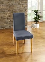 Stuhlbezug und Stuhlhusse mit optimaler Passform DUNKELGRAU