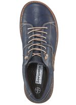 Sneaker aus Nappaleder mit Knitter-Struktur MARINE-BRAUN