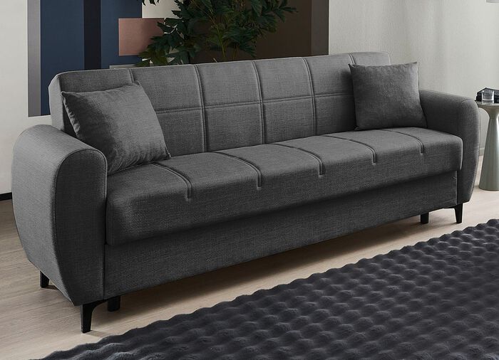 Frei im Raum aufstellbare Polsterm&ouml;bel mit Bettfunktion 