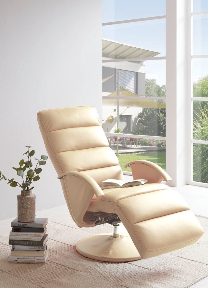 Relax-Sessel mit stabilem Metallrahmen CREME