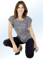 Shirt mit kurzen Volant-Ärmeln 