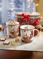 Porzellan-Serie mit Geschenkverpackung WEISS-ROT