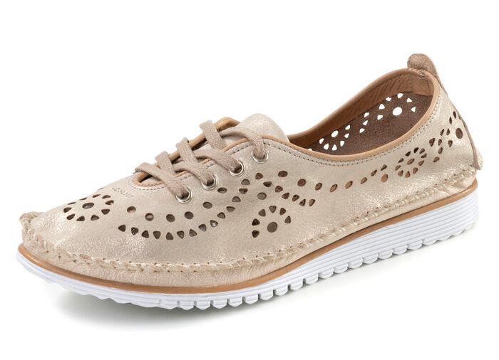 Andrea Conti, sommerliche Damen-Schn&uuml;rschuhe, Weite G, mit herausnehmbarem Fu&szlig;bett 