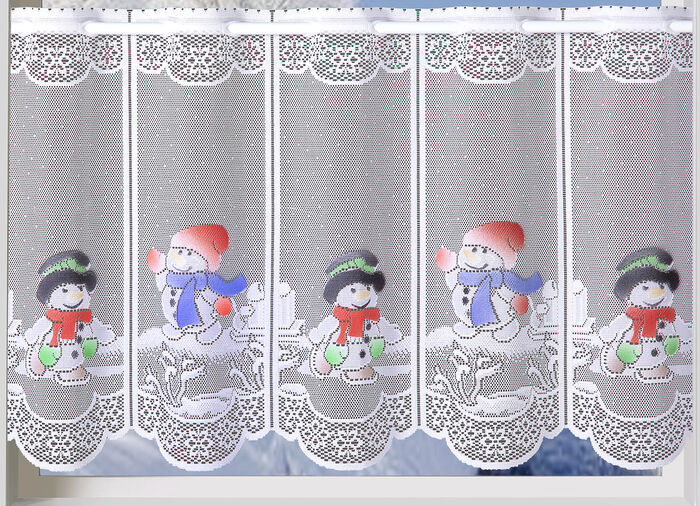 Handcolorierter Kurzstore Schneemänner mit Stangendurchzug
