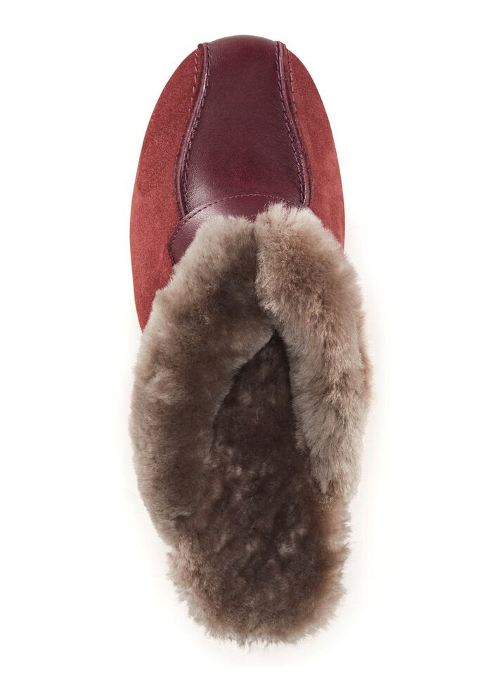 Pantoffel in 3 Farben mit echtem Lammfellfutter 