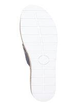 ELENA EDEN, bequeme Damen-Pantoletten, Weite G, mit herausnehmbarem Fußbett BLAU-WEISS-ROT