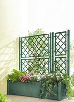 Pflanzkasten mit Spalierwand WALDGRÜN