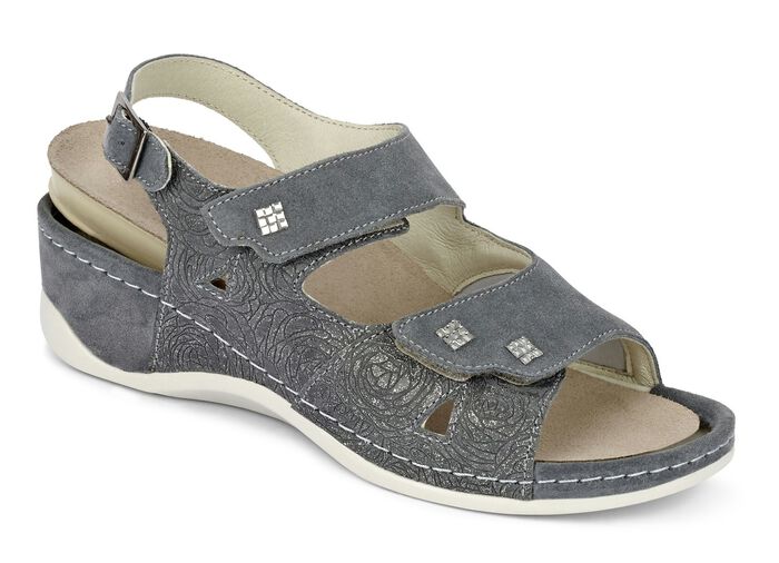 Mubb, bequeme Damen-Sandalen, Weite H, mit herausnehmbarem Fu&szlig;bett 