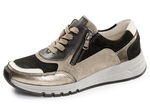 Waldläufer, bequeme Damen-Sneaker, Weite H, mit herausnehmbarem Fußbett TAUPE-BUNT