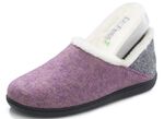 Wollfilz-Hausschuh mit herausnehmbarem Fu&szlig;bett FLIEDER-GRAU