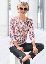 Shirt-Tunika mit Chiffon-Besatz 