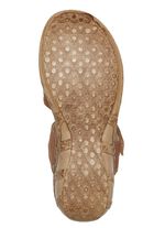 ELENA EDEN, modische Damen-Sandalen, Weite G, mit Klettverschluss COGNAC