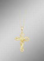 Filigraner, geschwungener Kreuz-Anh&auml;nger 