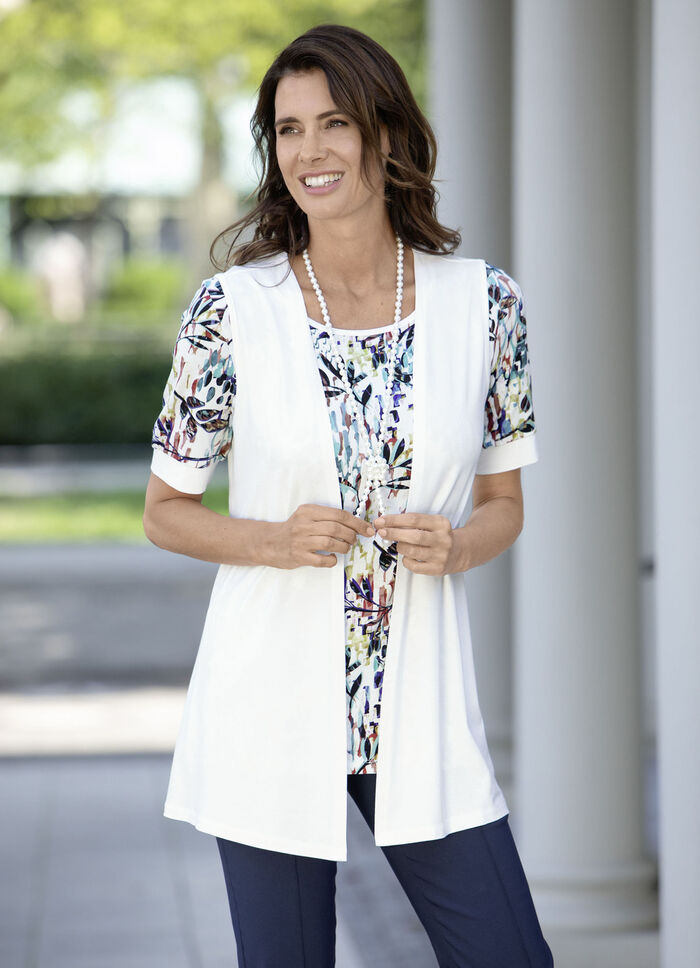 2-teiliges Set bestehend aus Weste und Shirt 