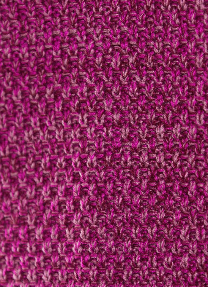 Strickjacke aus Melangegarn BEERE MELIERT