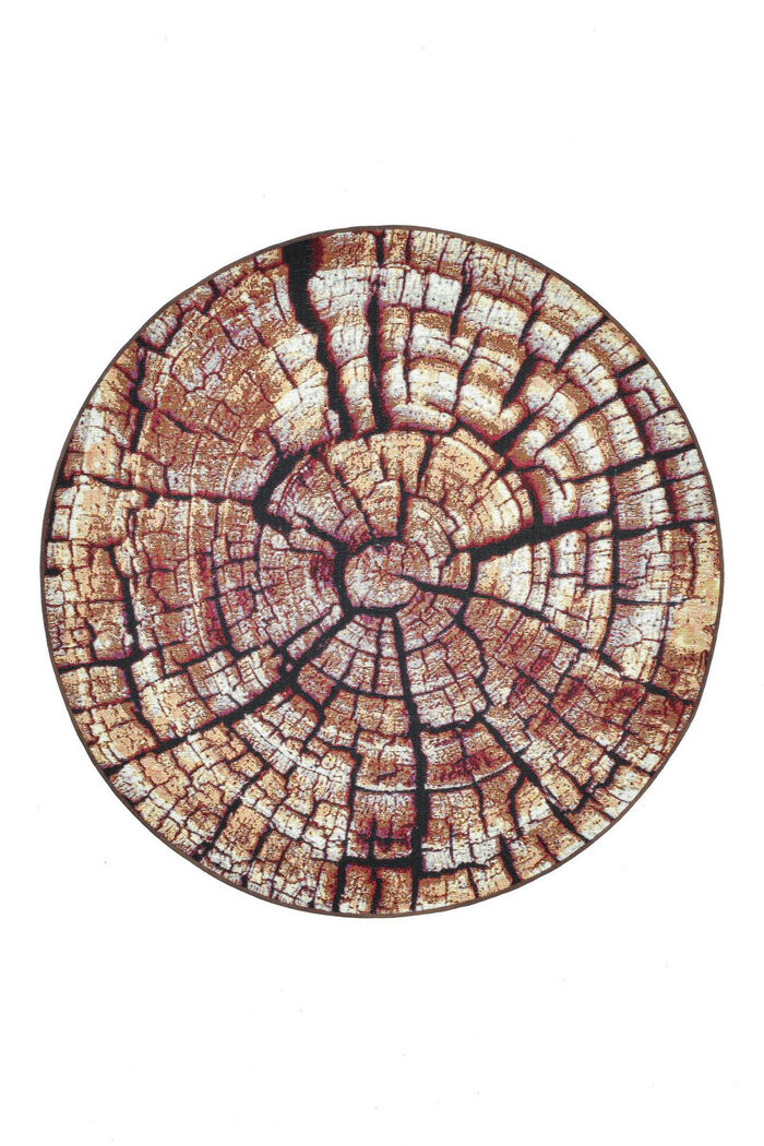 Teppich im naturnahen Baumstamm-Design BRAUN