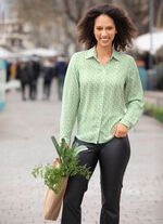 Bluse mit Hemdkragen 