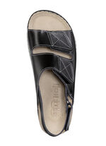 Sandale mit Kontrastn&auml;hten SCHWARZ