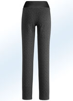 Hose in toller Fischgrat-Oprik SCHWARZ-GRAU