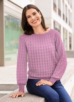Pullover mit Raglanärmeln in leichter Ballonform FLIEDER