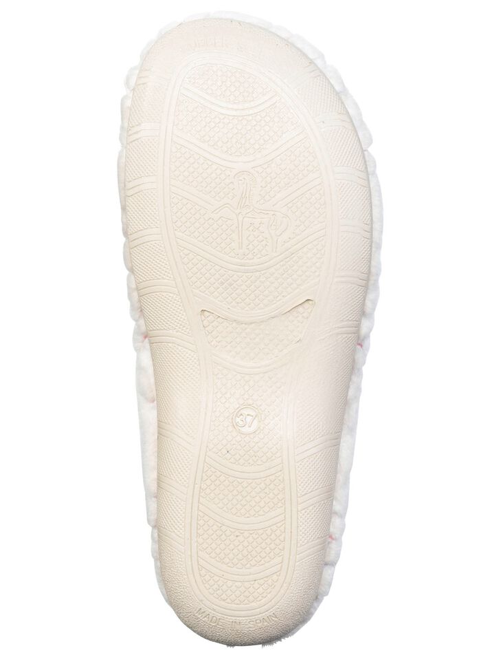 Laurina, gef&uuml;tterte Damen-Hausschuhe, mit anatomisch geformtem Fu&szlig;bett ECRU