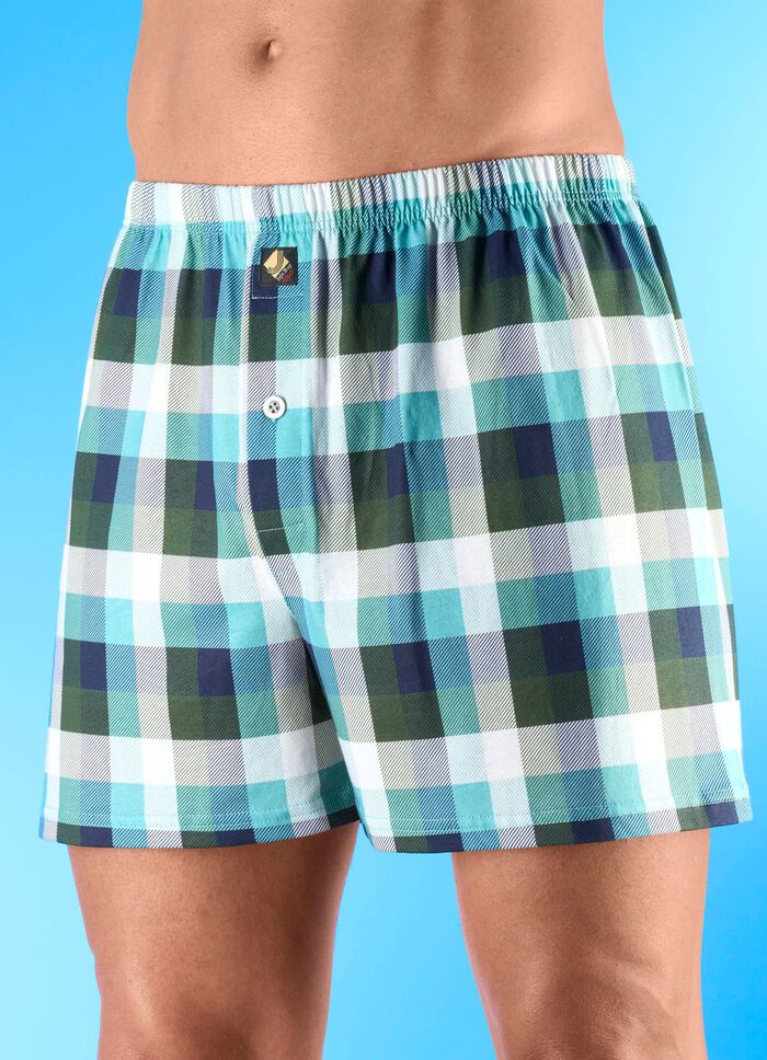 Dreierpack Boxershorts mit Karodessin 