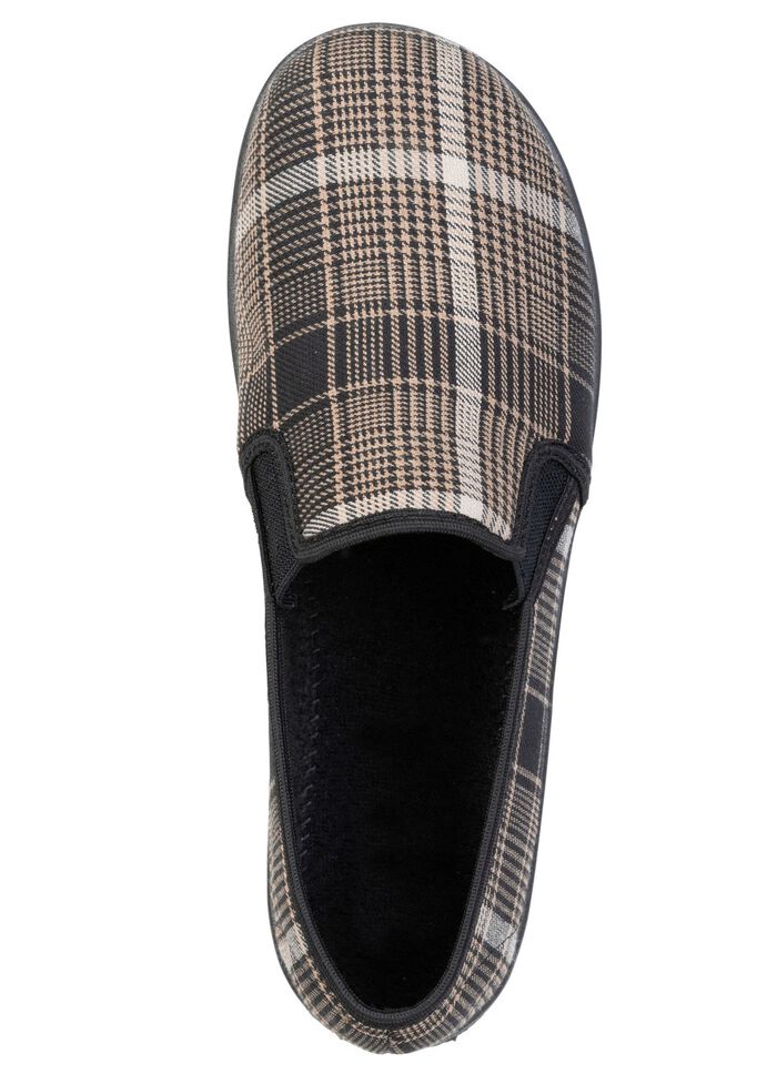 Klassiche Herren-Hausschuhe, mit Gummizug BEIGE