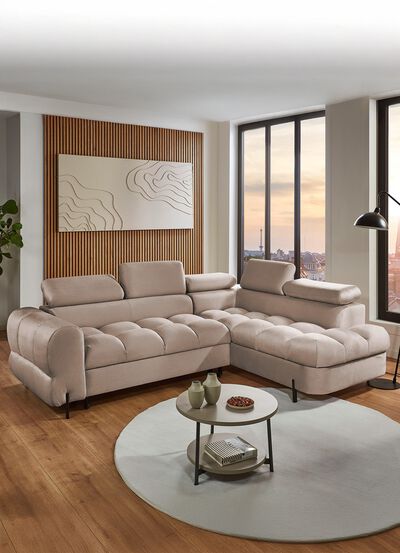 Komfortable Polsterecke mit Bettfunktion 