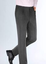 "Klaus Modelle"-Edeljeans mit Bundfalten in 2 Farben ANTHRAZIT