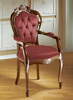 Elegante Esszimmer-Stühle oder Sessel ROT/NUSSBAUM