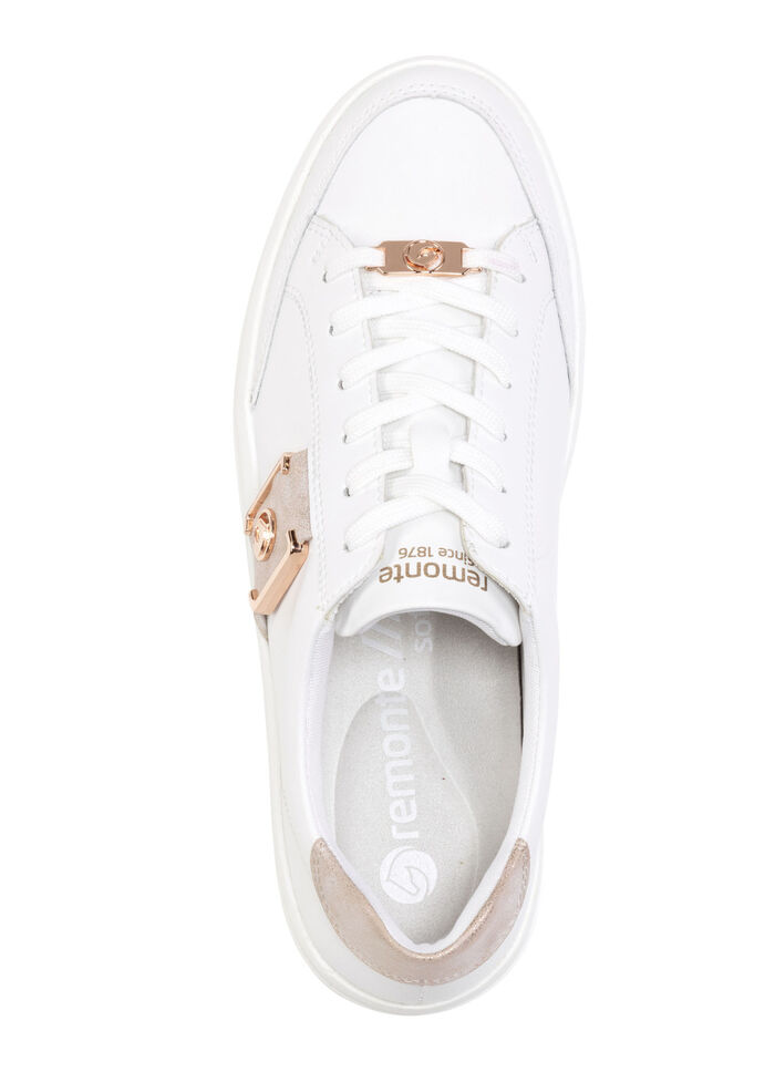 Remonte Sneaker mit Metallic-Besätzen WEISS-ROSÉGOLD