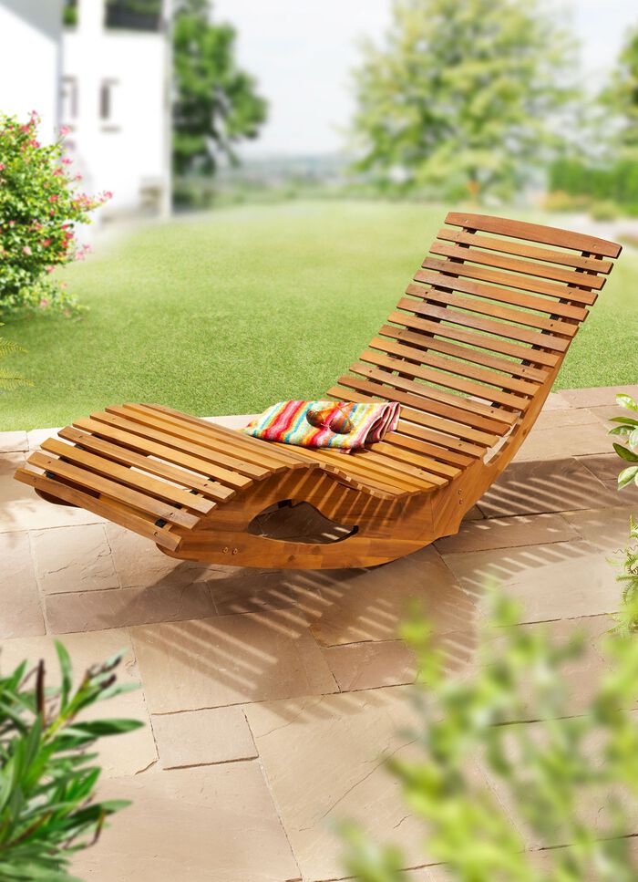 Klappbare Schaukelliege aus Akazienholz 