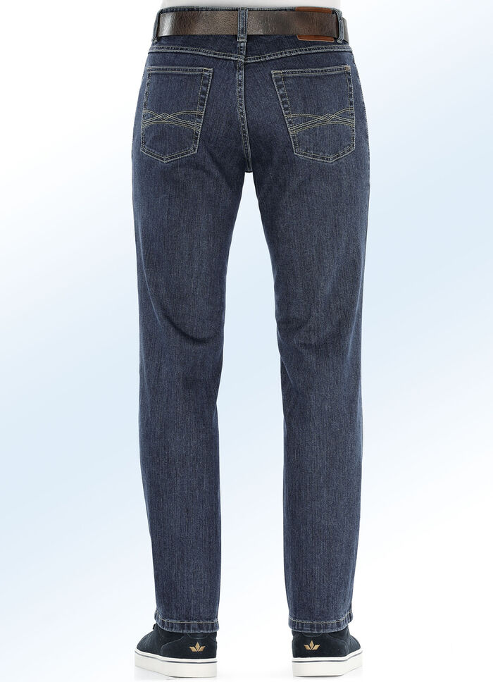 L&auml;ssige Jeans in 2 Farben MITTELBLAU