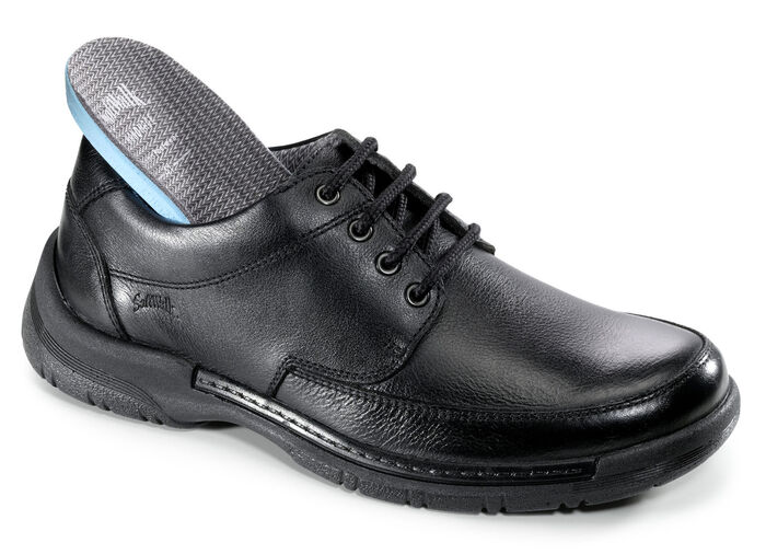 Wetterfester Schn&uuml;rschuh mit Wechselfu&szlig;bett SCHWARZ