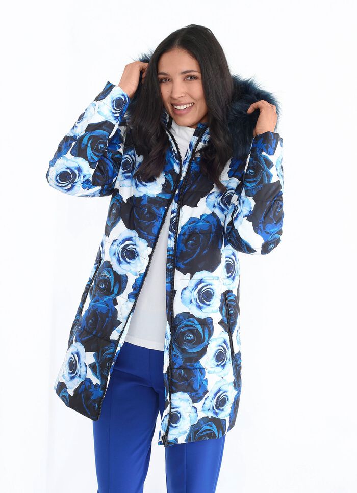 Jacke mit dekorativem Rosendessin 