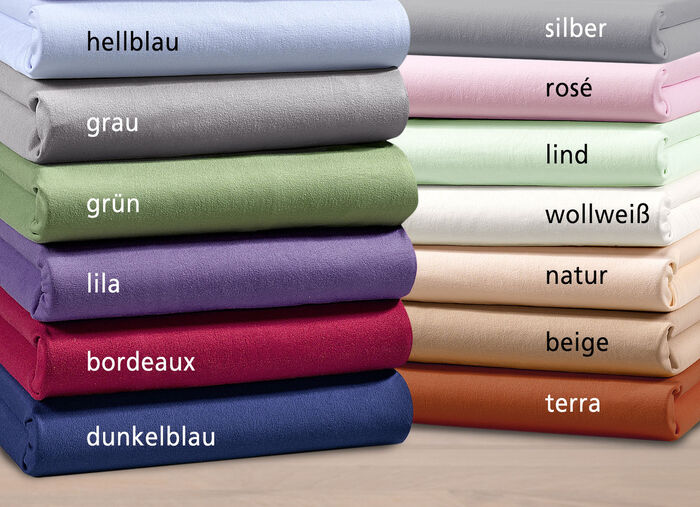 Bella Donna Zwirn-Jersey-Stretch Spannbetttuch SILBER