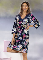 Nachthemd mit Spitze und 3/4-langen &Auml;rmeln 