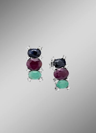 Funkelnde Eleganz: Ohrstecker mit echten Edelsteinen 