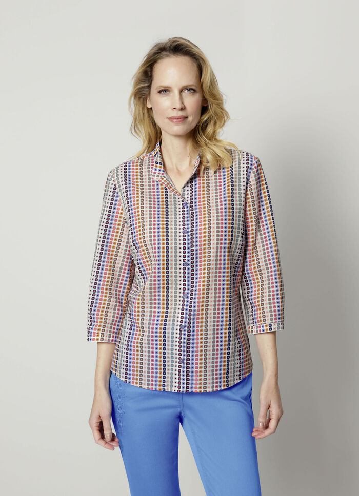 Bluse mit grafischem Druck 