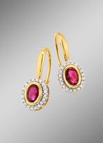 Ohrringe mit Rubin Brillanten 