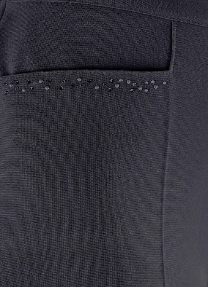 Hose mit funkelndem Perlen- und Glitzersteinchenbesatz SCHWARZ